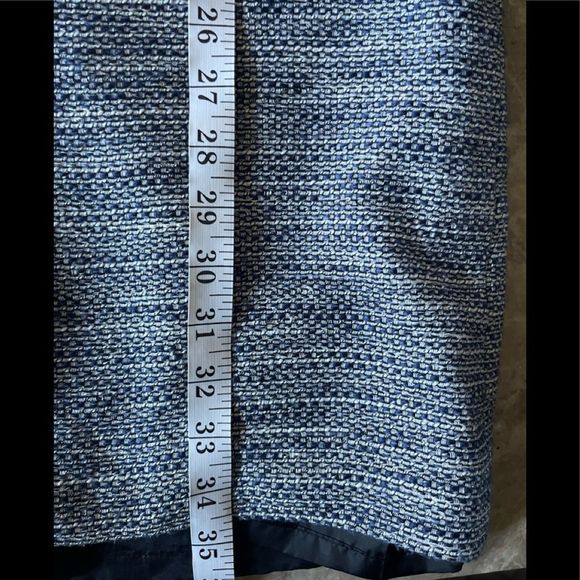 Karl Lagerfeld short sleeve blue and white tweed style shift dress size 2 - Picture 13 of 13